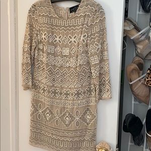 Needle and thread beaded dress